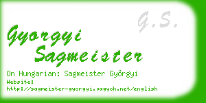 gyorgyi sagmeister business card